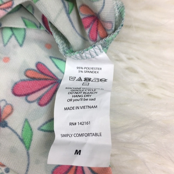 LulaRoe Size Medium Floral Green A Line Skirt - Picture 4 of 4